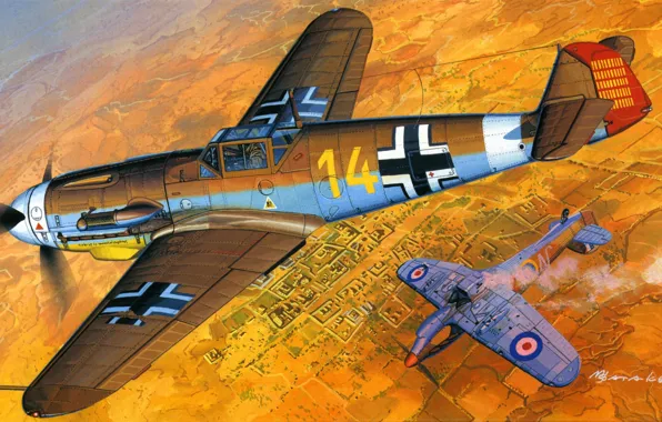 Picture Messerschmitt, Air force, Bf-109F, Bf-109F-4/trop