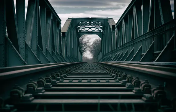 Picture bridge, background, railroad