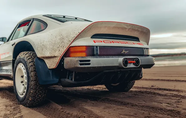 Picture sand, 911, Porsche, lights, bumper, 964, AWD, feed, Singer, twin turbo, 2020, 2021, Singer Vehicle …