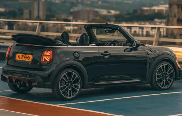Picture convertible, exterior, Convertible, 2021, Mini Cooper S, JCW Package, Shadow Edition, МИНИ Купер С