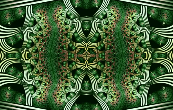 Picture pattern, green, fractal