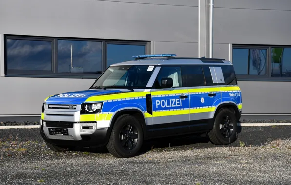 Picture land rover, police, defender 110