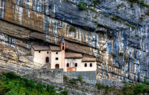 Picture rock, nature, church, monastery