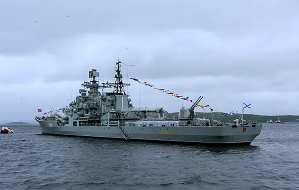 Picture destroyer, the project 956, Admiral Ushakov