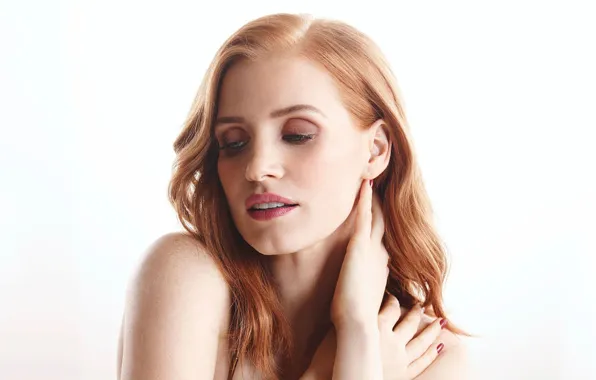 Picture look, pose, makeup, actress, hair, Jessica Chastain, Jessica Chastain