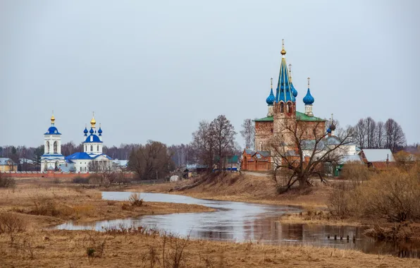 Picture spring, Russia, the monastery, Church, Dunilovo, Kirill Sokolov, mother