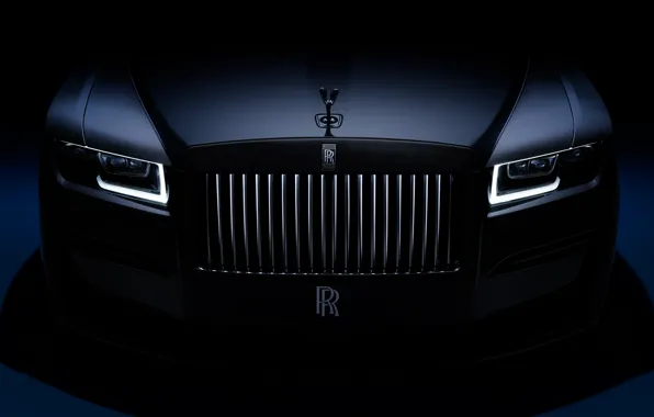 Picture dark background, Rolls-Royce Ghost, 2021, Black Badge Ghost
