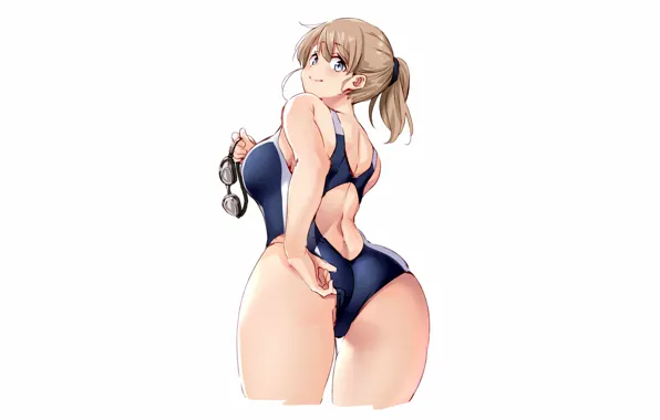 Picture girl, sexy, ass, anime, blue eyes, beautiful, short hair, pretty, erotic, swimsuit, butt, attractive, handsome, …
