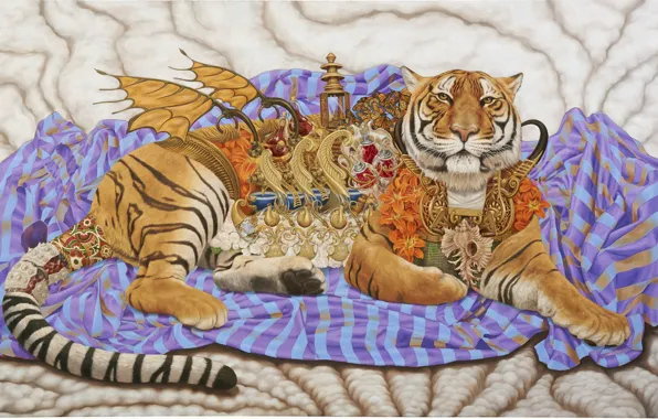 Picture tiger, Хайди Тайллефер, Bizarre art, Art loft, Surreal art, Heidi Taillefer