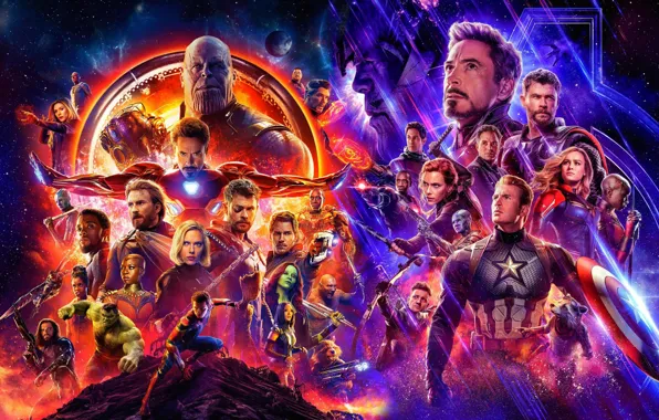 Picture fantasy, poster, characters, The Avengers: infinity War