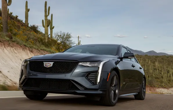 Picture Cadillac, sedan, on the road, four-door, 2020, CT4-V