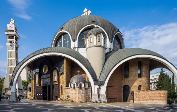 Picture Church, temple, architecture, the dome, Skopje, North Macedonia, башея
