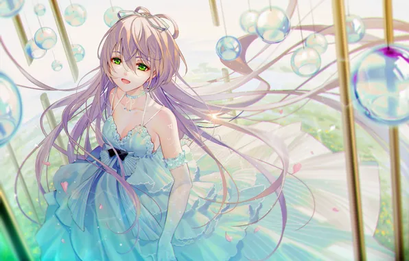 Picture girl, joy, smile, dress, Vocaloid, Vocaloid, Luo Tianyi