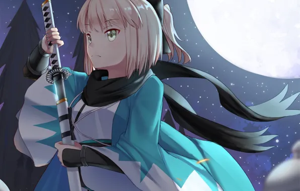 Picture girl, sword, art, Fate / Grand Order, Fate / Extra