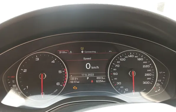 Picture Audi A6, Speedometer, Digital Meter, Odometer