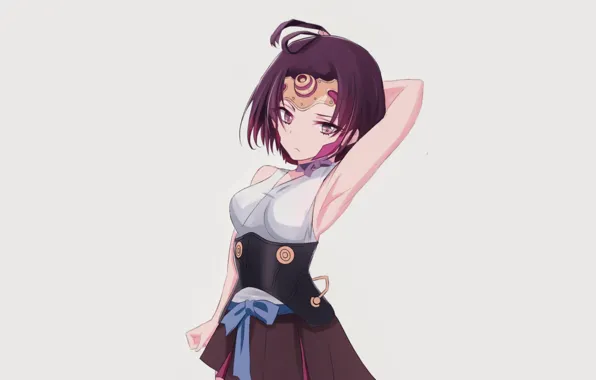 Picture Girl, Art, Anime, Cute, Posing, Pretty, Corset, Ribbon, Skirt, Character, Kabaneri of the Iron Fortress, …