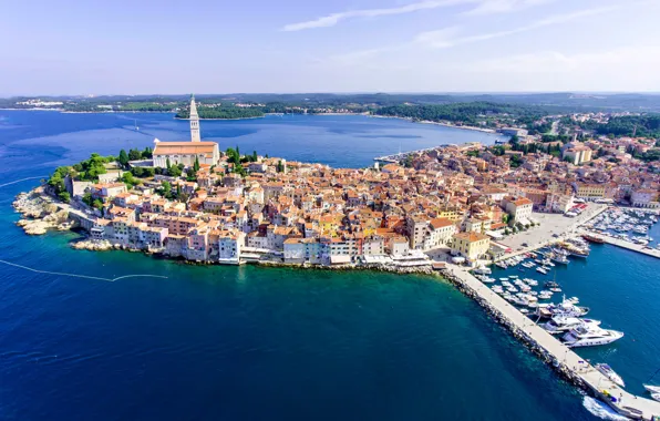 Picture sea, the city, Croatia, Adriatica, Jadran, Rovinj