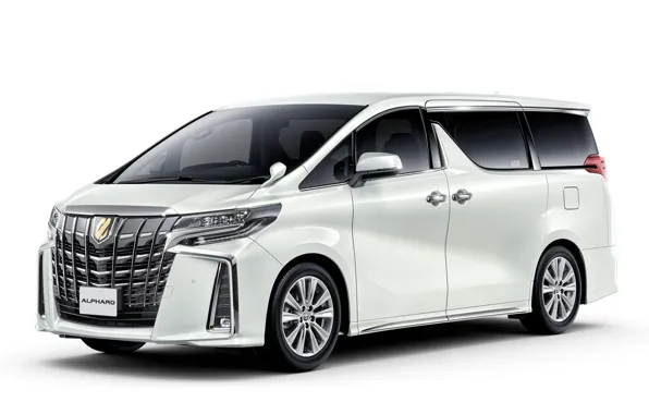 Picture white background, exterior, Toyota Alphard, Type Gold III
