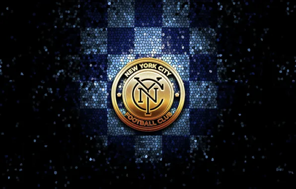 Picture wallpaper, sport, logo, New York City, football, glitter, checkered, MLS