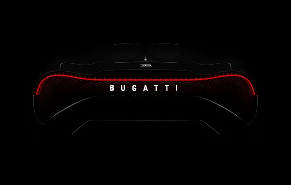 Picture Bugatti, rear view, hypercar, 2019, The Black Car