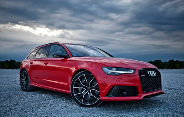 Picture red, Audi, rs6, Audi RS 6 Avant