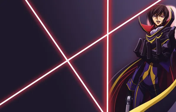 Picture anime, art, Background, lasers, guy, Code Geass, Lilus
