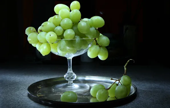 Picture fruit, grapes, vase, bunch of grapes