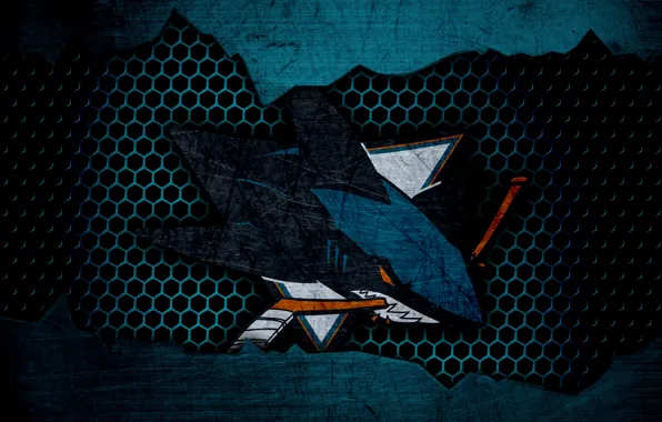 Picture wallpaper, sport, logo, San Jose Sharks, NHL, hockey