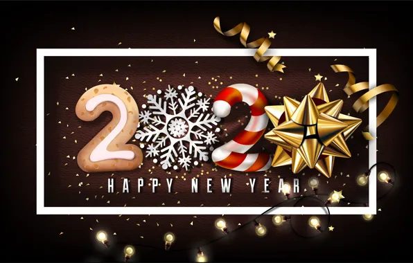 Picture snowflakes, background, the inscription, new year, decoration, garland, background, 2020-new-year