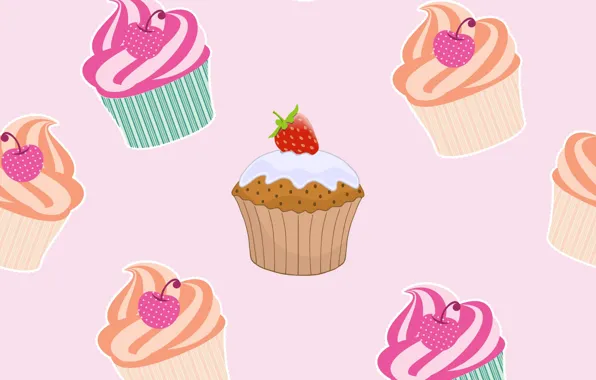 Picture background, texture, dessert, cupcake, muffins
