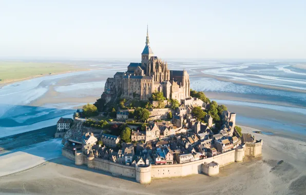 Picture castle, France, Mont-Saint-Michel