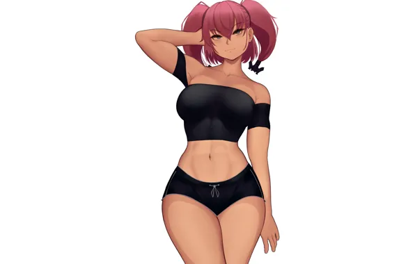 Picture girl, sexy, shorts, blouse, boobs, anime, beautiful, short hair, pretty, redhead, breasts, attractive, handsome, Atlanta, …
