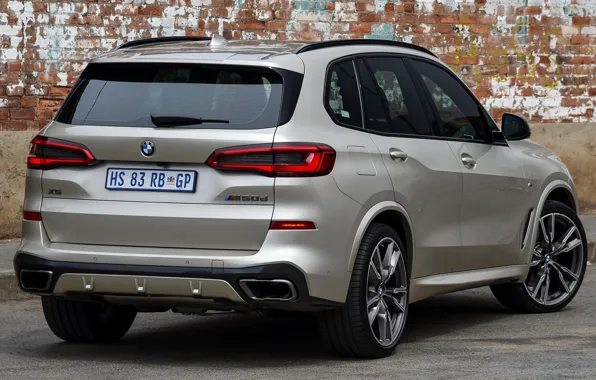 Picture car, grey, BMW, lights, back, BMW X5M, BMW X5M 2019, X5 M50d
