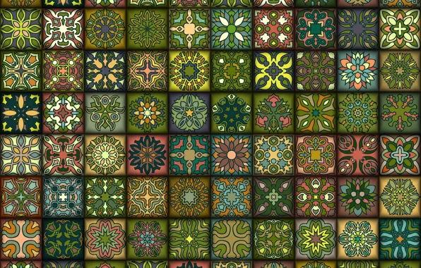 Picture green, background, pattern, texture, ornament