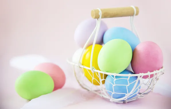 Picture background, eggs, Easter, basket, eggs