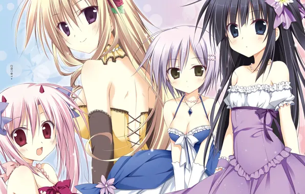 Picture Girls, Background, Anime, Group, Juuoumujin no Fafnir