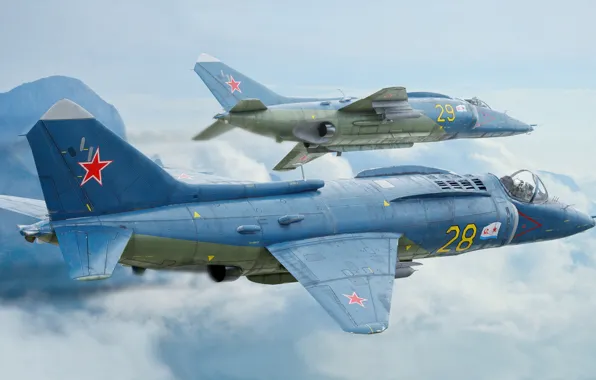 Picture USSR, Yakovlev, The Yak-38, VTOL, Палубный самолёт