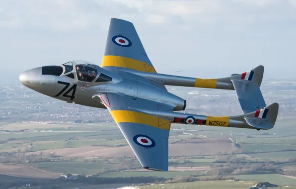 Picture Fighter, Vampire, RAF, De Havilland Vampire, Combat training, de Havilland Aircraft Company, De Havilland DH-115 …