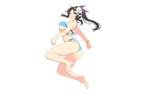 Picture girl, white background, bikini, Senran Kagura