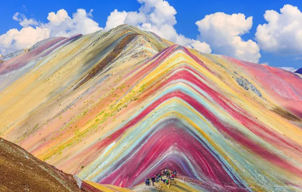 Picture Peru, South America, Vinicunca Rainbow Mountain