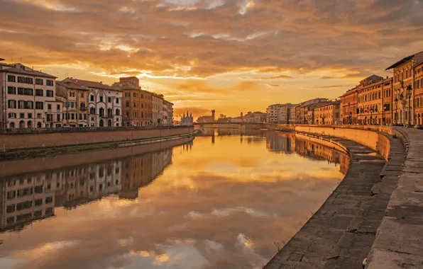 Picture river, home, Italy, Pisa, Arno