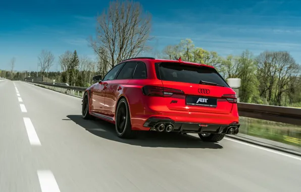 Picture Audi, speed, rear view, 2018, ABBOT, RS4, RS4-R