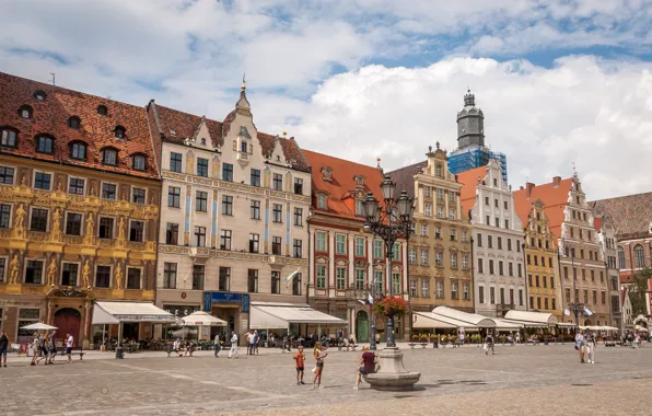 Picture building, Poland, lantern, Wroclaw, Market square