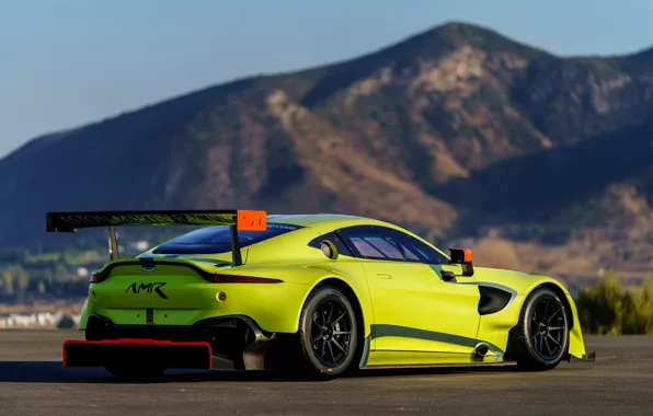 Picture Aston Martin, Vantage, racing car, rear view, 2018, GTE