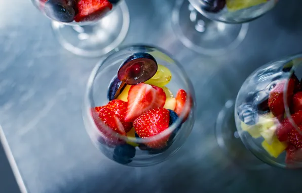Picture berries, strawberry, fruit, dessert, salad, fruit