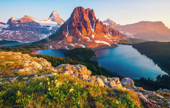 Picture mountains, nature, Британская Колумбия Канада