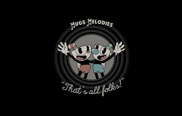 Picture Minimalism, Style, Background, Cup, Art, Art, Style, Background, Minimalism, Game Art, Cuphead, Chalcography, Mugs Melodies
