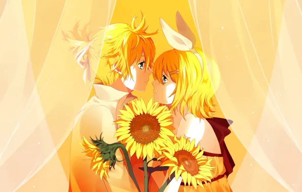 Picture girl, art, guy, Vocaloid
