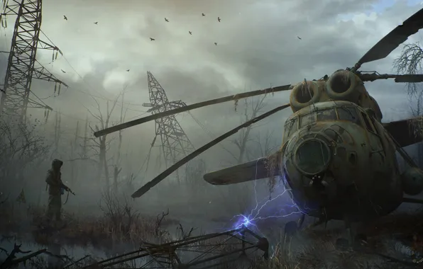Picture helicopter, Chernobyl, Stalker, Stalker, area, Stalker 2