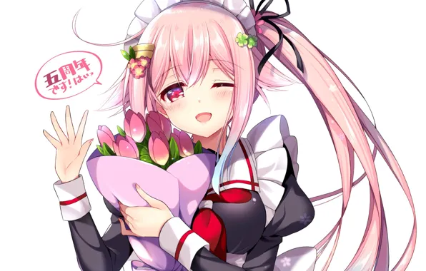 Picture Girl, Tulips, Bouquet, Kantai Collection
